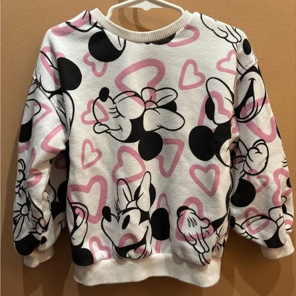 Zara Disney Minnie Mouse Sweatshirt Size 3 to 4 Years Old - Picture 1 of 5
